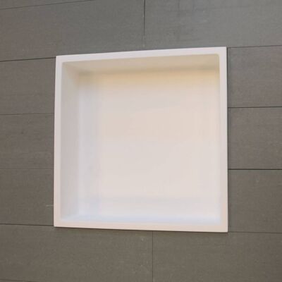 Inbouwnis Luca Sanitair 44.5×29.5×8 cm Polystone Rechthoek Glans Wit