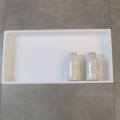 Inbouwnis Luca Sanitair 59,5×29,5×8 cm Solid Surface Mat Wit