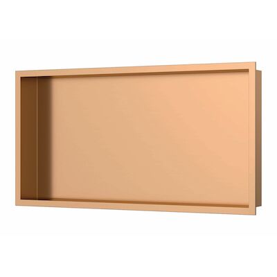 Inbouwnis Luca Sanitair 60x30x6,5cm RVS Geborsteld Koper PVD