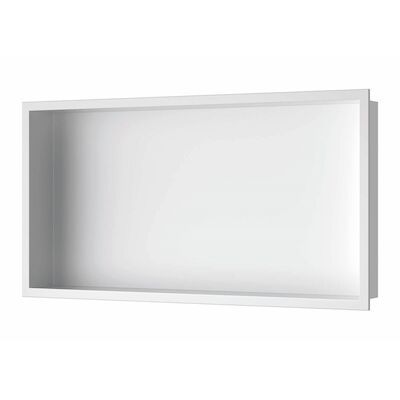 Inbouwnis Luca Sanitair 60x30x6,5cm RVS Mat Wit