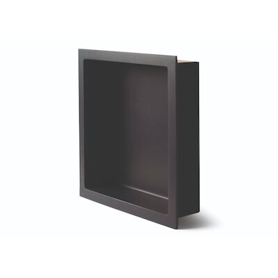 Inbouwnis Luca Sanitair Luva 29,5×29,5×7 cm Solid Surface Mat Antraciet