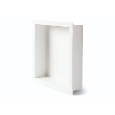 Inbouwnis Luca Sanitair Luva 29,5×29,5×7 cm Solid Surface Mat Wit