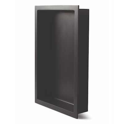 Inbouwnis Luca Sanitair Luva 44,5×29,5×7 cm Solid Surface Mat Antraciet