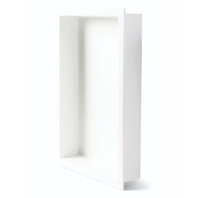 Inbouwnis Luca Sanitair Luva 44,5×29,5×7 cm Solid Surface Mat Wit