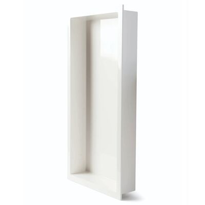 Inbouwnis Luca Sanitair Luva 59,5×29,5×7 cm Mineral Stone Glans Wit