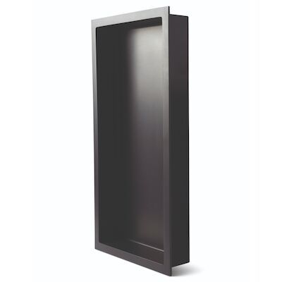 Inbouwnis Luca Sanitair Luva 59,5×29,5×7 cm Solid Surface Mat Antraciet