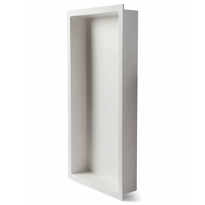 Inbouwnis Luca Sanitair Luva 59,5×29,5×7 cm Solid Surface Mat Wit