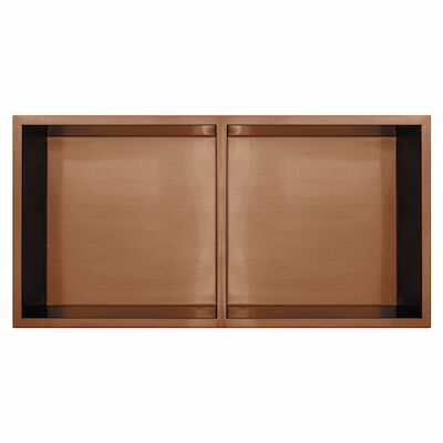 Inbouwnis Qisani Flow Dubbel Geborsteld Copper