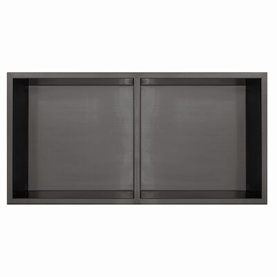 Inbouwnis Qisani Flow Dubbel Geborsteld Gun Metal