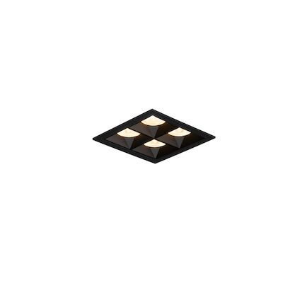 Inbouwspot BWS Cora 4 9.3×9.3 cm Zwart