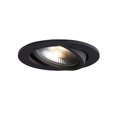 Inbouwspot BWS Graham Kantelbaar 8.5 cm Zwart