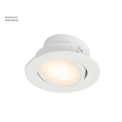 Inbouwspot Häsler Ancona Incl. Fase Aansnijding Dimbaar 8 cm 4 Watt Warm Wit RVS Set 4x