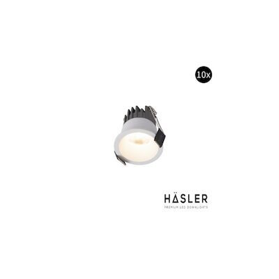 Inbouwspot Häsler Atrano Incl. Fase Aansnijding Dimbaar 5 cm 3.6 Watt Warm Wit Set 10x