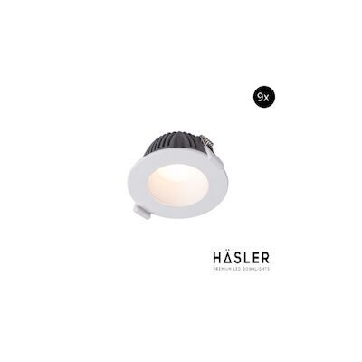 Inbouwspot Häsler Greccio Incl. Fase Aansnijding Dimbaar 8.8 cm 3.6 Watt Warm Wit Set 9x