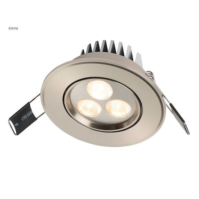Inbouwspot Häsler Mataro Incl. Fase Aansnijding Dimbaar 8 cm 4 Watt Warm Wit RVS Set 2x