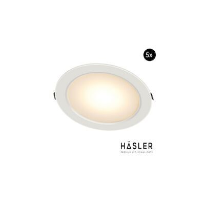 Inbouwspot Häsler Toledo Incl. Fase Aansnijding Dimbaar 13.7 cm 8 Watt Warm Wit Set 5x