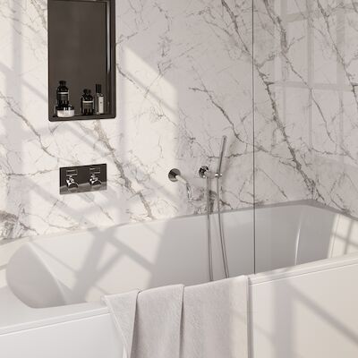 Inbouwthermostaat set Brauer Chrome Edition Met Drukknoppen Incl Baduitloop Chroom (Keuze Handdouche)