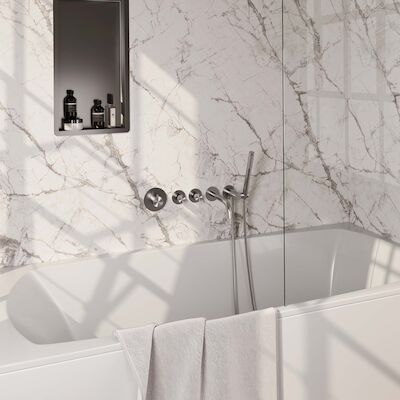 Inbouwthermostaatset Brauer Brushed Incl Baduitloop en 3 Standen Handdouche Geborsteld RVS