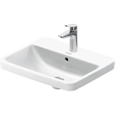 Inbouwwastafel Duravit No.1 Met Kraangat Met Overloop 55×43.5×17.5cm Hoogglans Wit