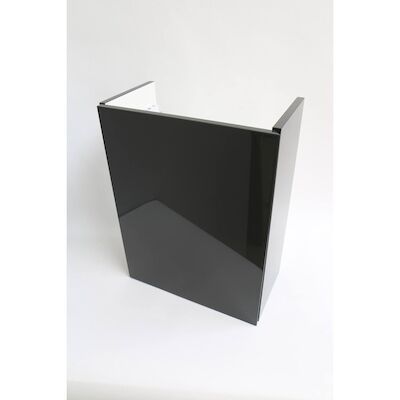 INK Fontein Contra Onderkast Linksdraaiend Greeploos Gelakt Hoogglans Antraciet 40x22x52 cm