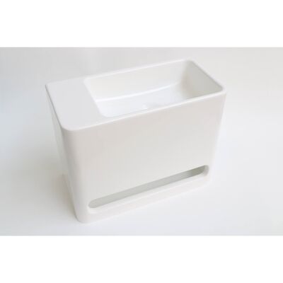 INK Fontein Hangar Polystone Zonder Kraangat Links Glans Wit 40x22x30 cm