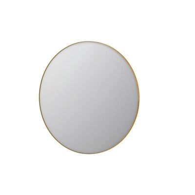 Ink Spiegel Rond Mat Goud Aluminium Kader 120 x 3,5 cm