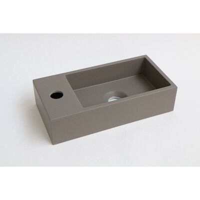 INK Versus Fontein Quartz Met Kraangat Links Beton 36x18x9cm