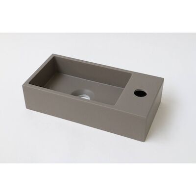 INK Versus Fontein Quartz Met Kraangat Rechts Beton 36x18x9cm
