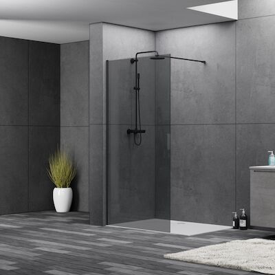 Inloopdouche Allibert Colors 137-140×200 cm Zwart