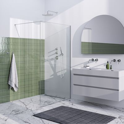 Inloopdouche Brauer Frame Set 1 Helder Glas 120×200 Met Muurprofiel En Lijst Rondom Chrome