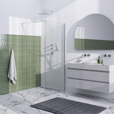 Inloopdouche Brauer Frame Set 1 Helder Glas 90×200 Met Muurprofiel En Lijst Rondom Chrome