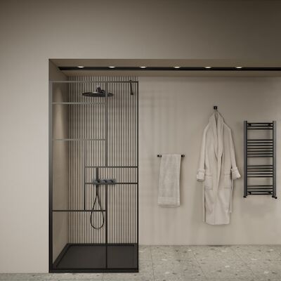 Inloopdouche BWS Airon 120×200 cm Zwart