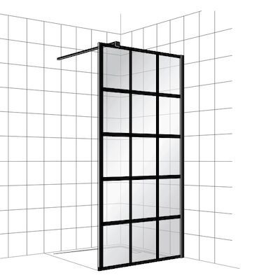 Inloopdouche BWS Free Time 140×200 cm Zwart Decor 3 Timeless Coating Mat Zwart Profiel