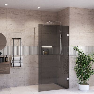 Inloopdouche BWS Portos Chroom 80×200 cm Rookglas 8 mm Nano Coating