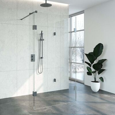Inloopdouche Compleet Just Creating Profielloos 100×110/30 cm Reversed Gunmetal