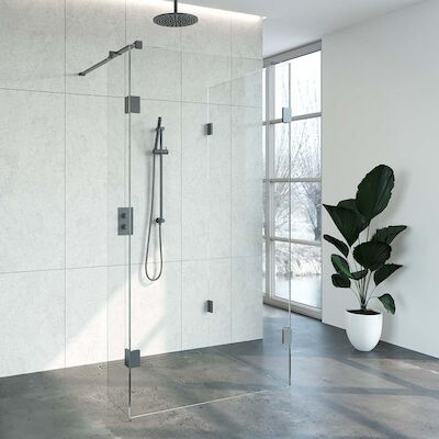 Inloopdouche Compleet Just Creating Profielloos 100×110/40 cm Reversed Gunmetal