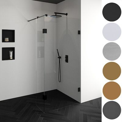 Inloopdouche Compleet Just Creating Profielloos 120/40 cm Gunmetal