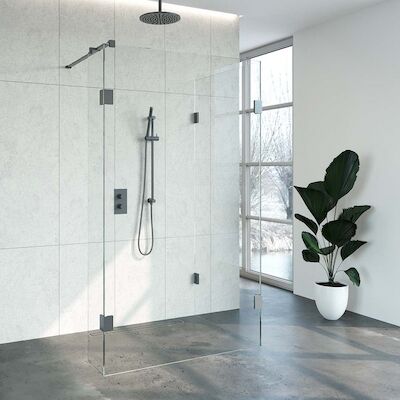 Inloopdouche Compleet Just Creating Profielloos 90×120/30 cm Reversed Gunmetal