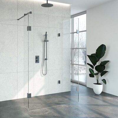 Inloopdouche Compleet Just Creating Profielloos 90×130/30 cm Reversed Gunmetal