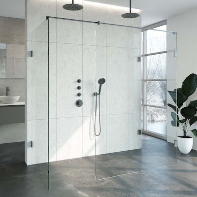 Inloopdouche Compleet XL Just Creating Profielloos 100×200 cm Gunmetal