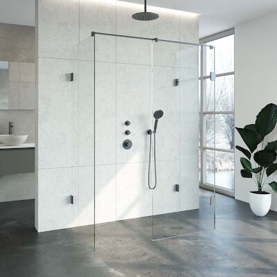 Inloopdouche Compleet XL Just Creating Profielloos 80×140 cm Gunmetal
