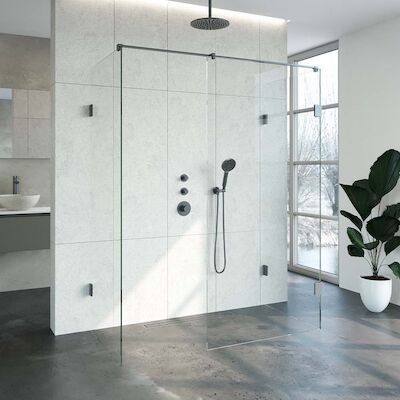 Inloopdouche Compleet XL Just Creating Profielloos 80×160 cm Gunmetal
