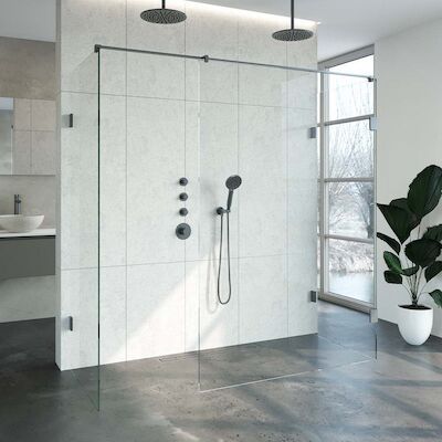 Inloopdouche Compleet XL Just Creating Profielloos 80×200 cm Gunmetal