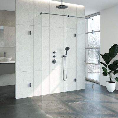 Inloopdouche Compleet XL Just Creating Profielloos 90×140 cm Gunmetal
