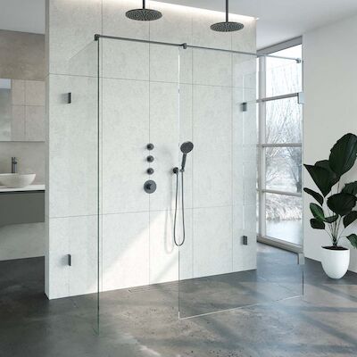 Inloopdouche Compleet XL Just Creating Profielloos 90×180 cm Gunmetal
