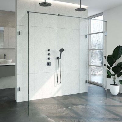 Inloopdouche Compleet XL Just Creating Profielloos 90×200 cm Gunmetal