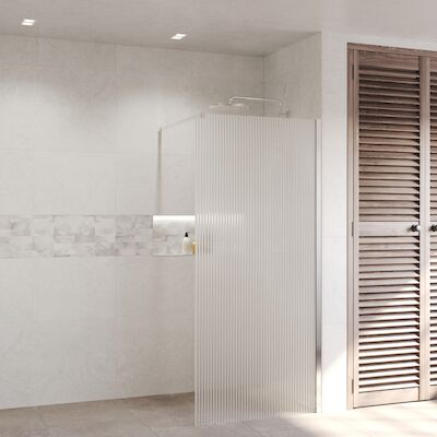 Inloopdouche Ribbel BWS Portos Chroom 90×200 cm Helder Glas 8 mm Nano Coating