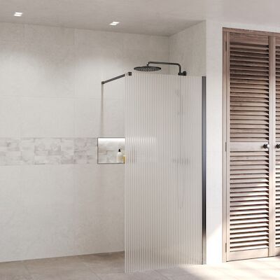 Inloopdouche Ribbel BWS Portos Gunmetal 120×200 cm Helder Glas 8 mm Nano Coating