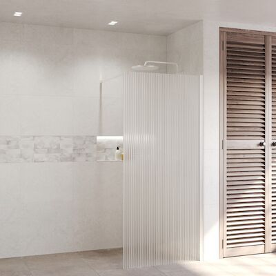 Inloopdouche Ribbel BWS Portos RVS Look 90×200 cm Helder Glas 8 mm Nano Coating