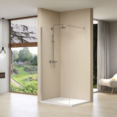 Inloopdouche Van Rijn ST01 90×200 cm Helder Glas 8 mm Met Stabilisatiestang RVS